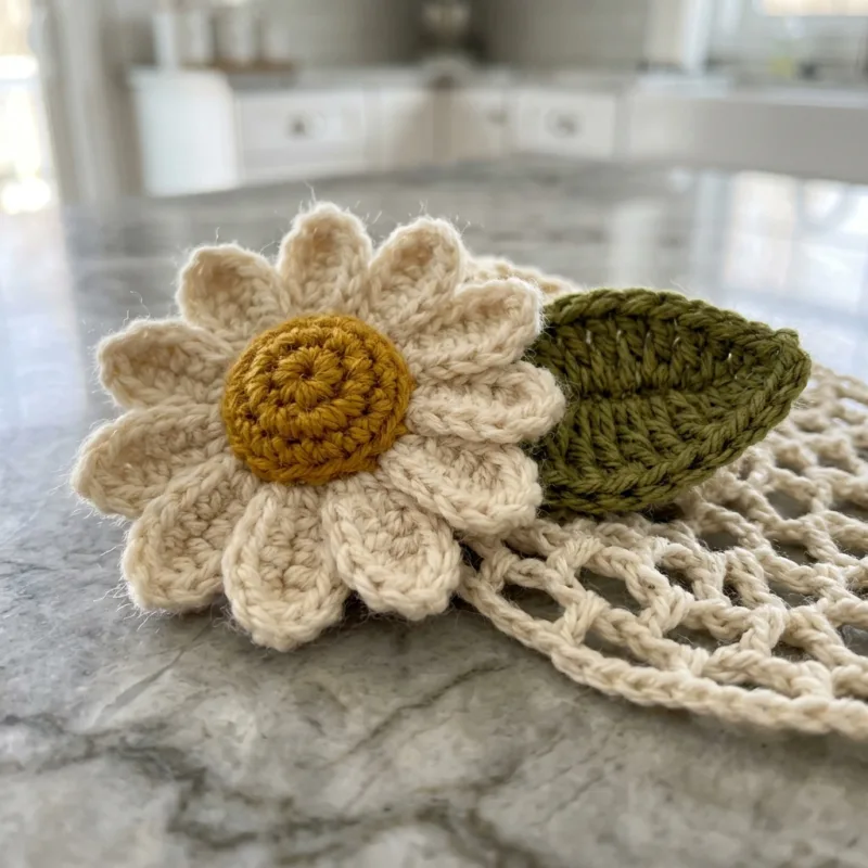 Daisy Garden Table Runner Crochet Pattern step detail