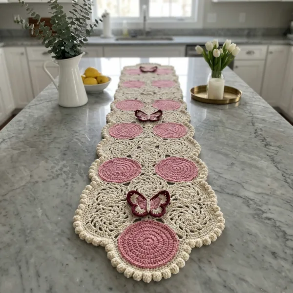 Butterfly Medallion Table Runner Crochet Pattern