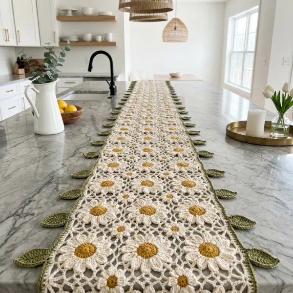 Daisy Garden Table Runner Crochet Pattern