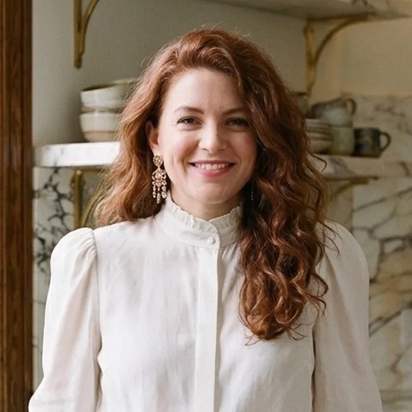 Amanda in her kitchen