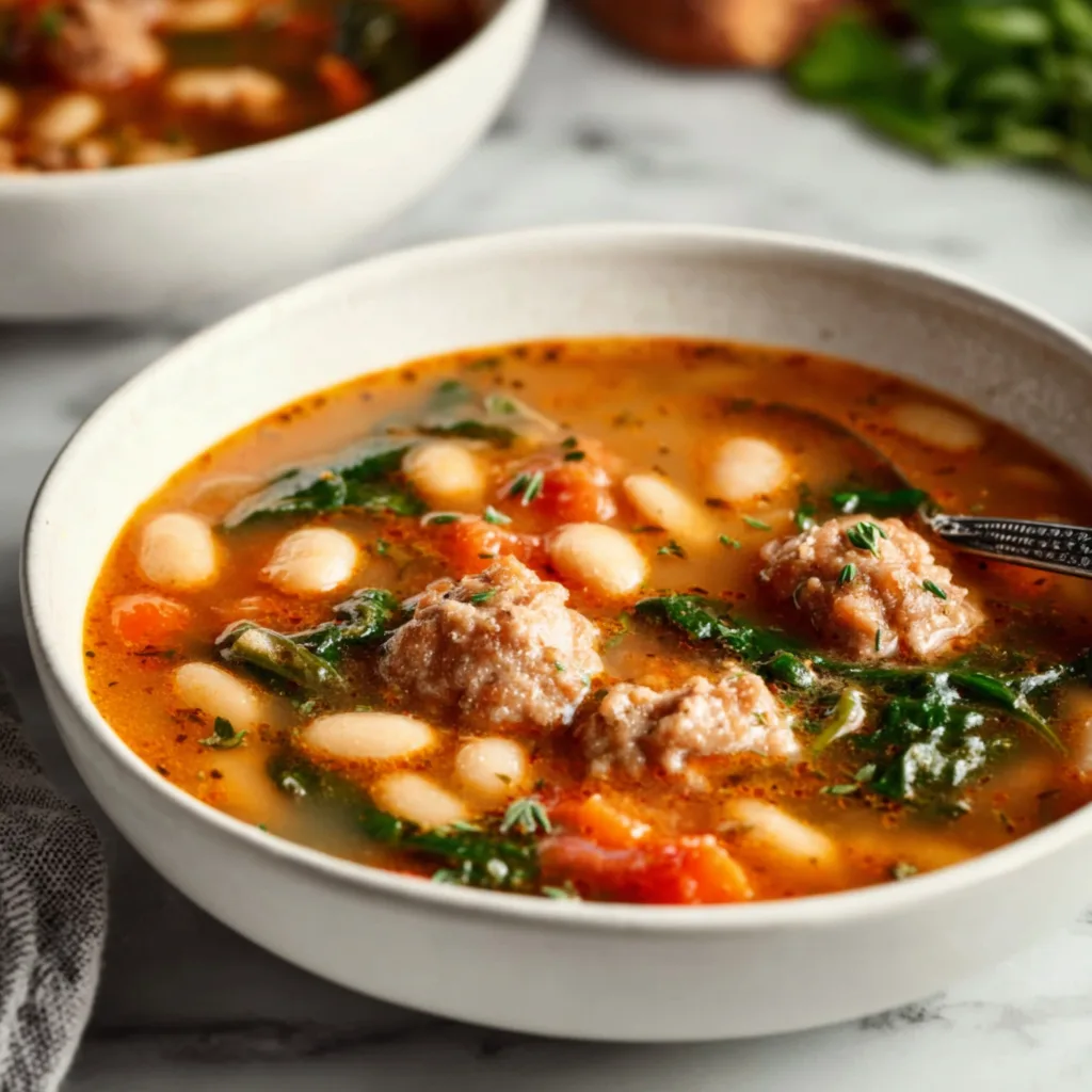 Tuscan Sausage & Cannellini Soup