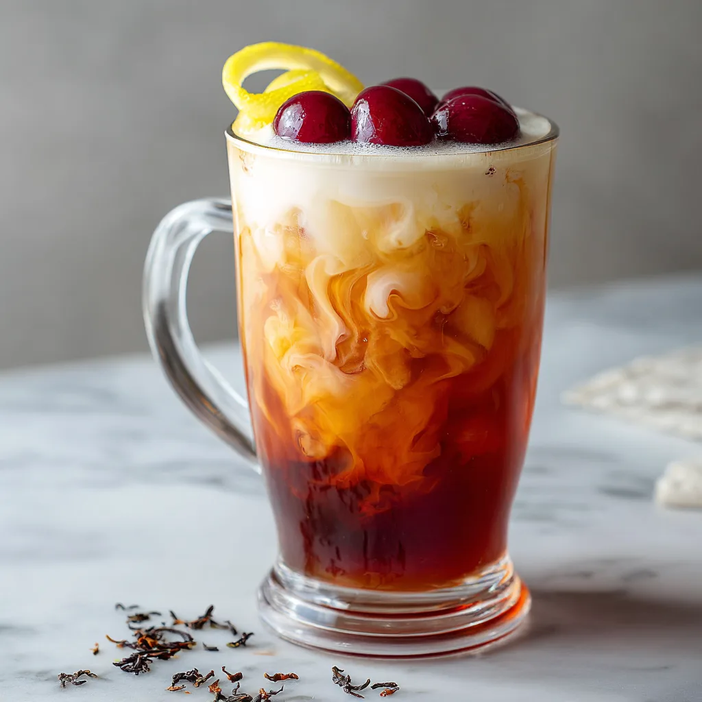 Cherry Bergamot Tea Latte
