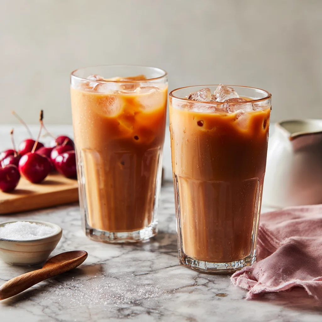 Cherry Bergamot Tea Latte